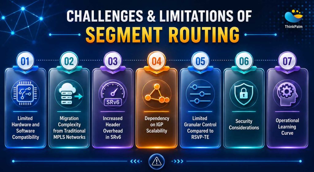 Challenges and limitations of segment routing