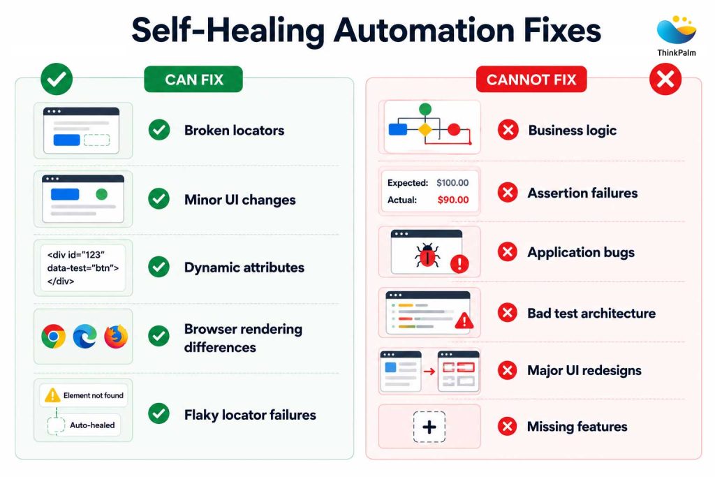 What self- healing automation can and cannot fix