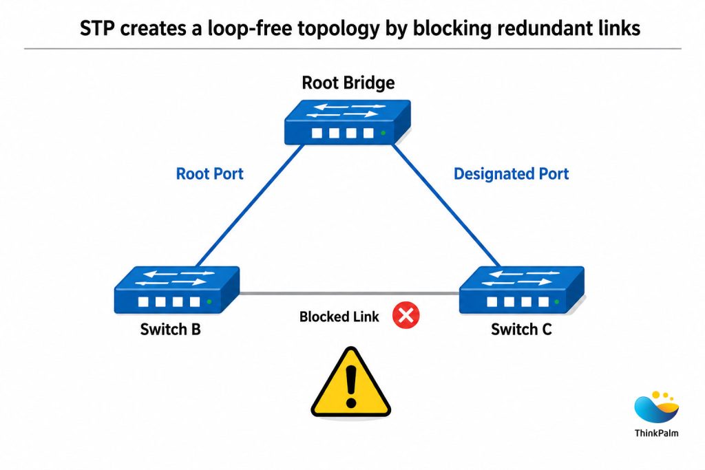 STP Loop-Free Topology Diagram