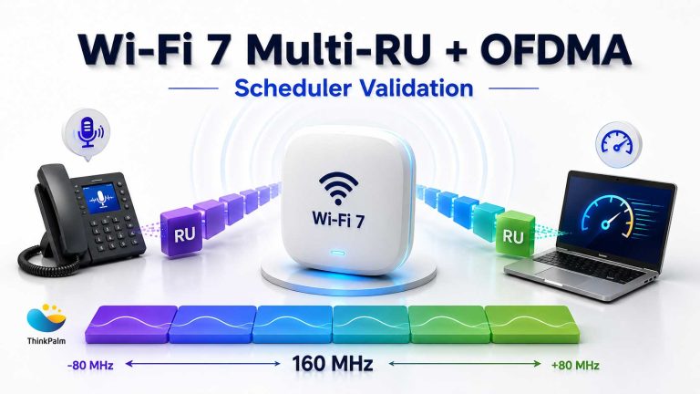 Validating Wi-Fi 7 Multi-RU + OFDMA Schedulers Under Asymmetric Load